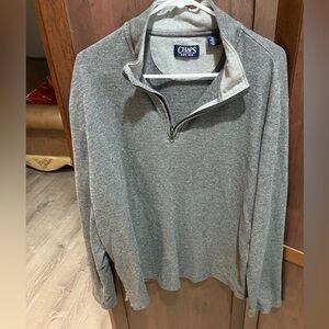 Chaps men’s quarter zip pullover gray XXL